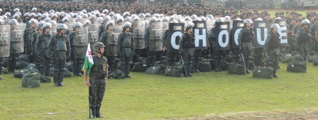 Tropas do Exército só agirão em protestos em caso de pedido do governo do estado à Presidência da República (Foto: Rafaella Fraga/G1)