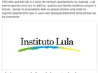 No Facebook, Lula diz que nem 'sequer dormiu' em triplex em Guarujá