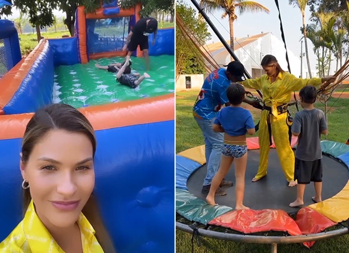 Gusttavo Lima e Andressa Suita com os filhos (Foto: Reprodução/Instagram)