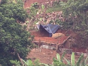 Moradores denunciaram as ocupações irregulares para a Prefeitura de Santos e Defesa Civil (Foto: Reprodução/TV Tribuna)