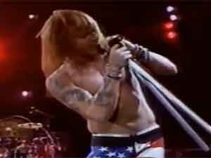 Axl Rose no Maracanã, em 1991 (Foto: Reprodução)