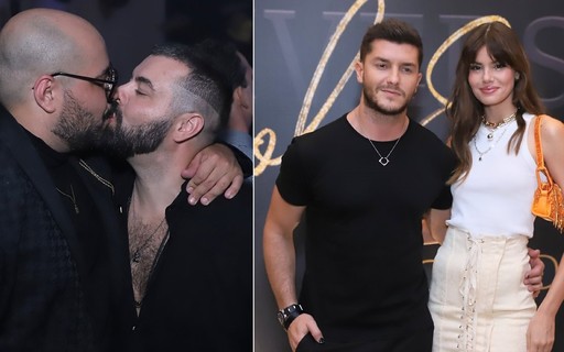 Casais trocam beijos e comemoram 'vale night' em festa de Carol Sampaio