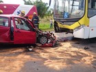 Motorista morre após bater de frente com ônibus no Lago Norte, no DF