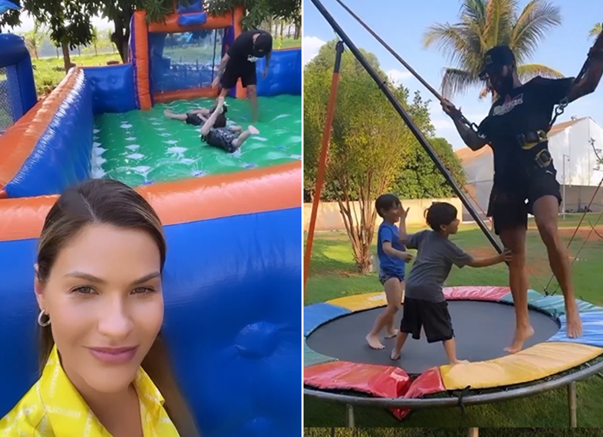 Gusttavo Lima e Andressa Suita com os filhos (Foto: Reprodução/Instagram)