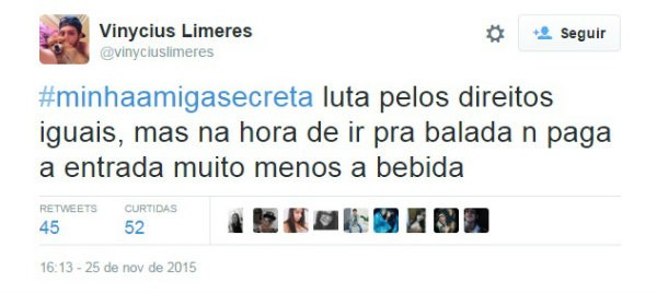 #minha amigasecreta 3 (Foto: Reprodução/Twitter)