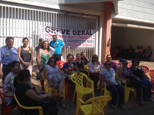 Servidores do INSS estão de greve por tempo indeterminado (Foto: Ísis Capistrano/ G1)