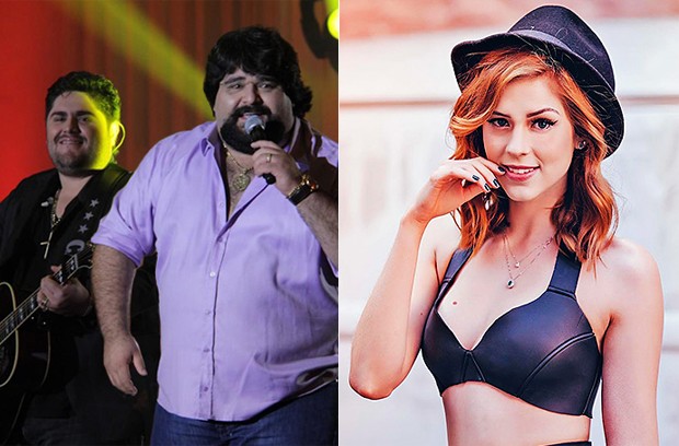 Sophia Abrão faz participação no show de Cesar Menotti e Fabiano (Foto: Divulgação / Brahma Valley)