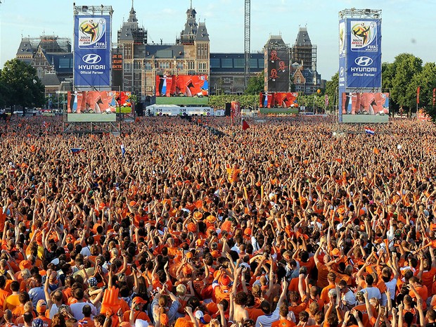 Torcida da Holanda Copa 2010 África do Sul (Foto: PMPA/Divulgação)