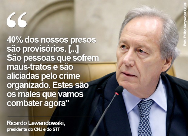 Ricardo Lewandowski fala sobre as audiências de custódia (Foto: Fellipe Sampaio/SCO/STF )