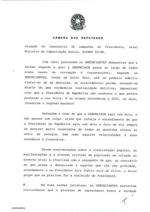 5 - Leia íntegra da decisão de Cunha que abriu processo de impeachment (Foto: Reprodução)