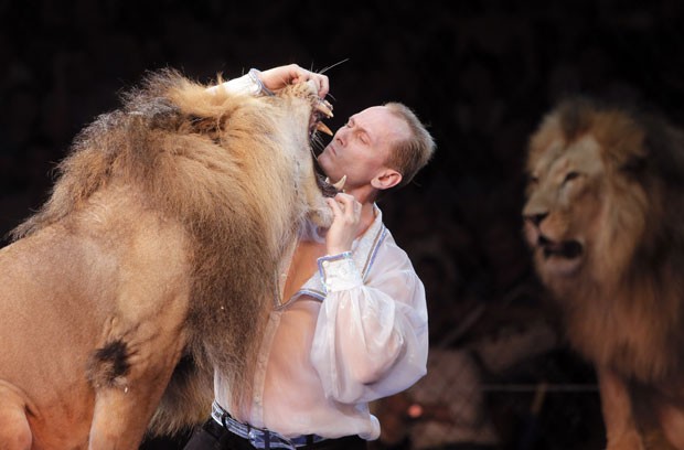 Apresentação ocorreu no Circo Nacional da Ucrânia em Kiev (Foto: Efrem Lukatsky/AP)