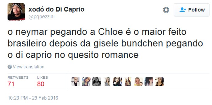 Fãs shippam Neymar e Chloe