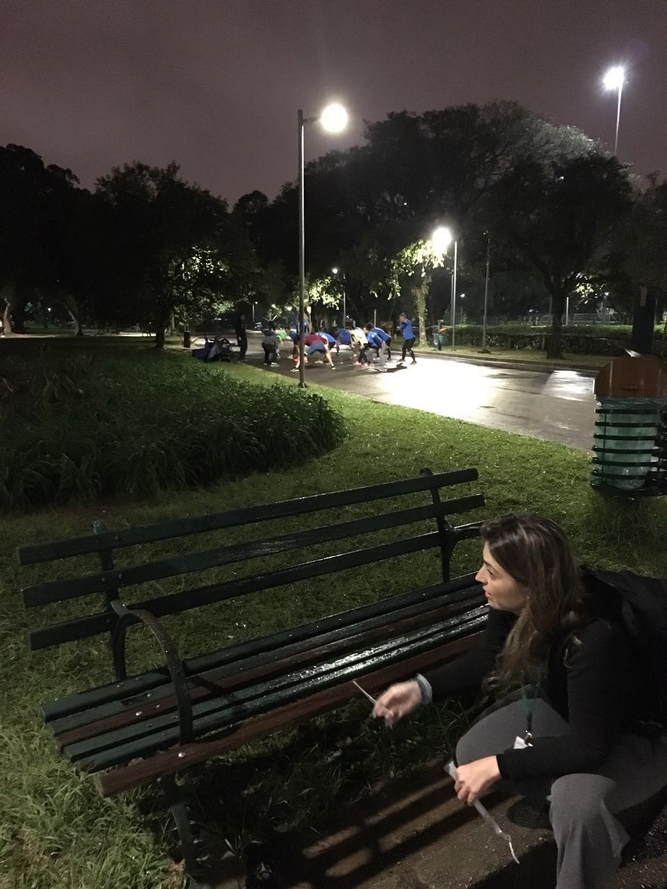 Coleta de amostras no parque Ibirapuera, em São Paulo (Foto: Arquivo Pessoal/Emmanuel Dias Neto)