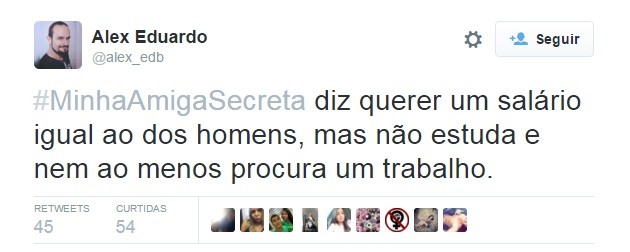 #minha amigasecreta 4 (Foto: Reprodução/Twitter)