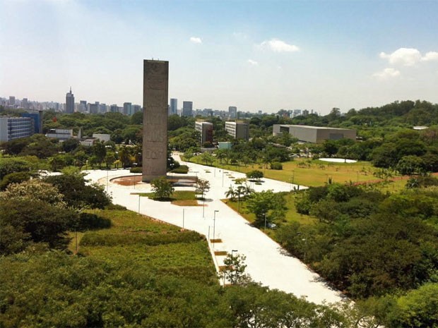 Cidade Universitária, Universidade de São Paulo: vista do novo prédio da Reitoria (Foto: Ana Carolina Moreno/G1)