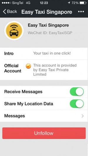 Easy Taxi faz acordo com WeChat para pedido de táxi ser feito pelo chat.