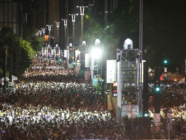 Clima era de paz e confraternização na Avenida Paulista (Foto: Vagner Campos/G1)