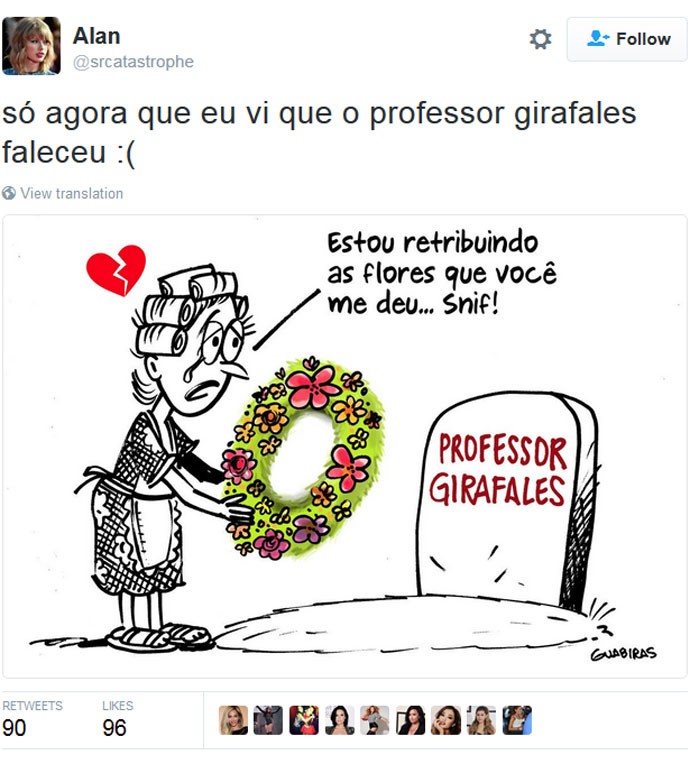 Professor Girafales, de 'Chaves', é homenageado por fãs nas redes sociais