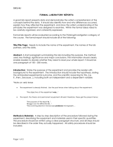 Revised Laboratory Reports