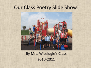 Our Class Poetry Slide Show