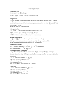 Convergence Tests