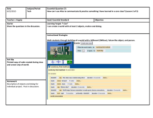 Date Subject/Period Essential Question (?) Tech