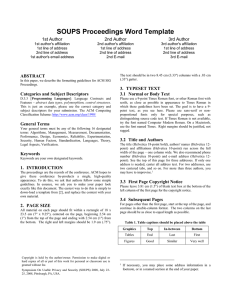 SOUPS Proceedings Word Template 1st Author 2nd Author 3rd Author