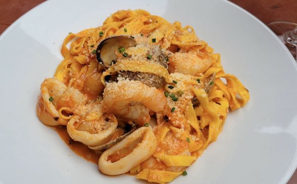 Photo of ROUX - Carmel Valley, CA, US. Fresh seafood fettuccine pasta