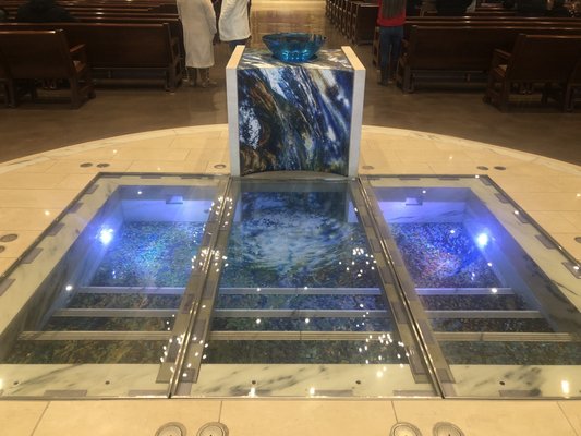 Photo of Holy Trinity Catholic Church - Ladera Ranch, CA, US. Baptismal Holy water fountain