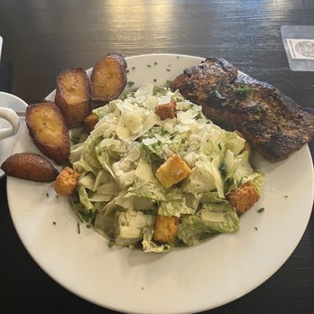 Kingston Caesar Salad with Jerk salmon