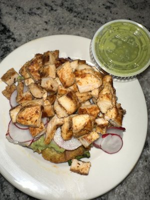 Photo of Locksmith Bar - New York, NY, US. a plate of chicken salad with avocado dressing