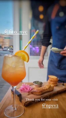 Photo of Fito - New York, NY, US. Chicharrón and maracuya spritz