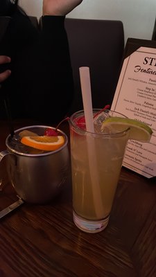 Photo of Step In Restaurant - Bronx, NY, US. Lynchburg cocktail and a mule