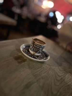 Photo of Efes Mediterranean Grill - New Brunswick, NJ, US. Turkish Coffee (Espresso) Bold and Flavorful