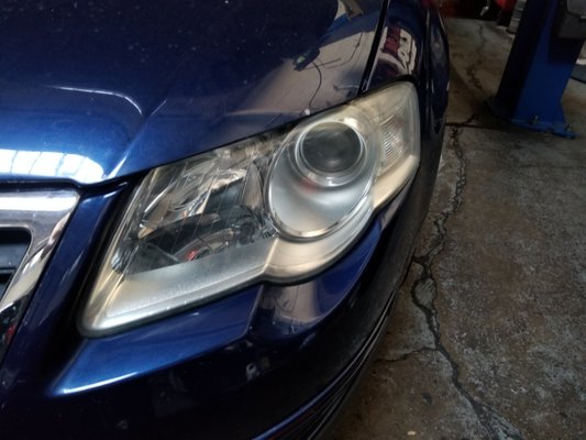 Photo of Metric Motors of San Francisco - San Francisco, CA, US. Headlight polishing to help restore the luster in your lighting