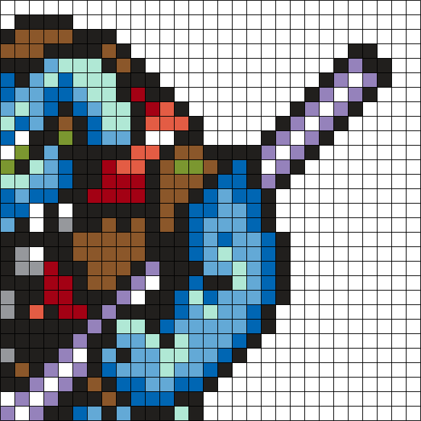 ALTTP Ganon 2/4 Perler Bead Pattern | Bead Sprites | Characters Fuse ...