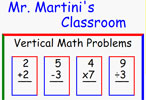 Mr. Martini's Classroom - Vertical Math Problems