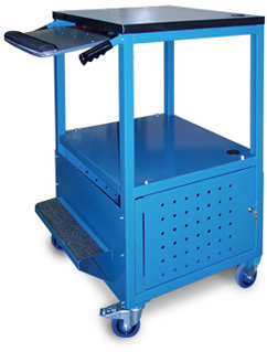 Stackbin -- Computer Stations -- Enclosed Bottom Computer Cart