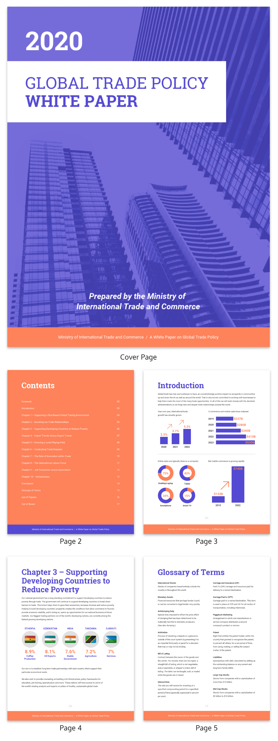 Modern Economic Policy White Paper Template