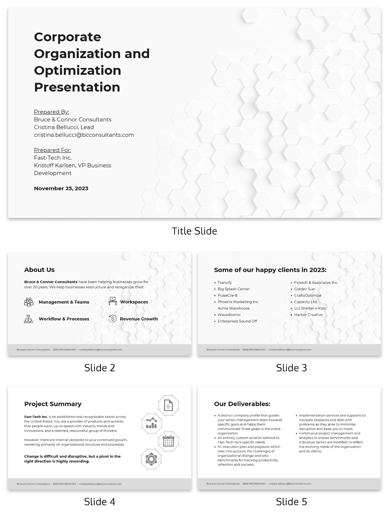 Simple Business Consulting Presentation Template