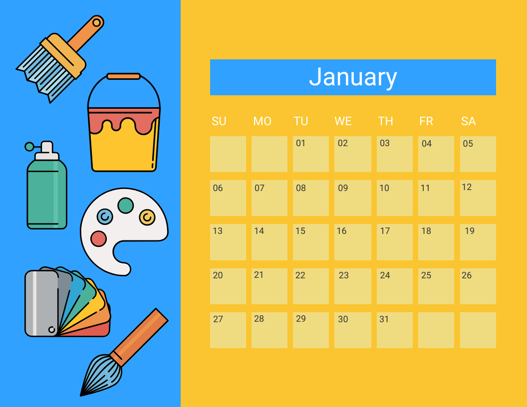 Classroom Calendar Template