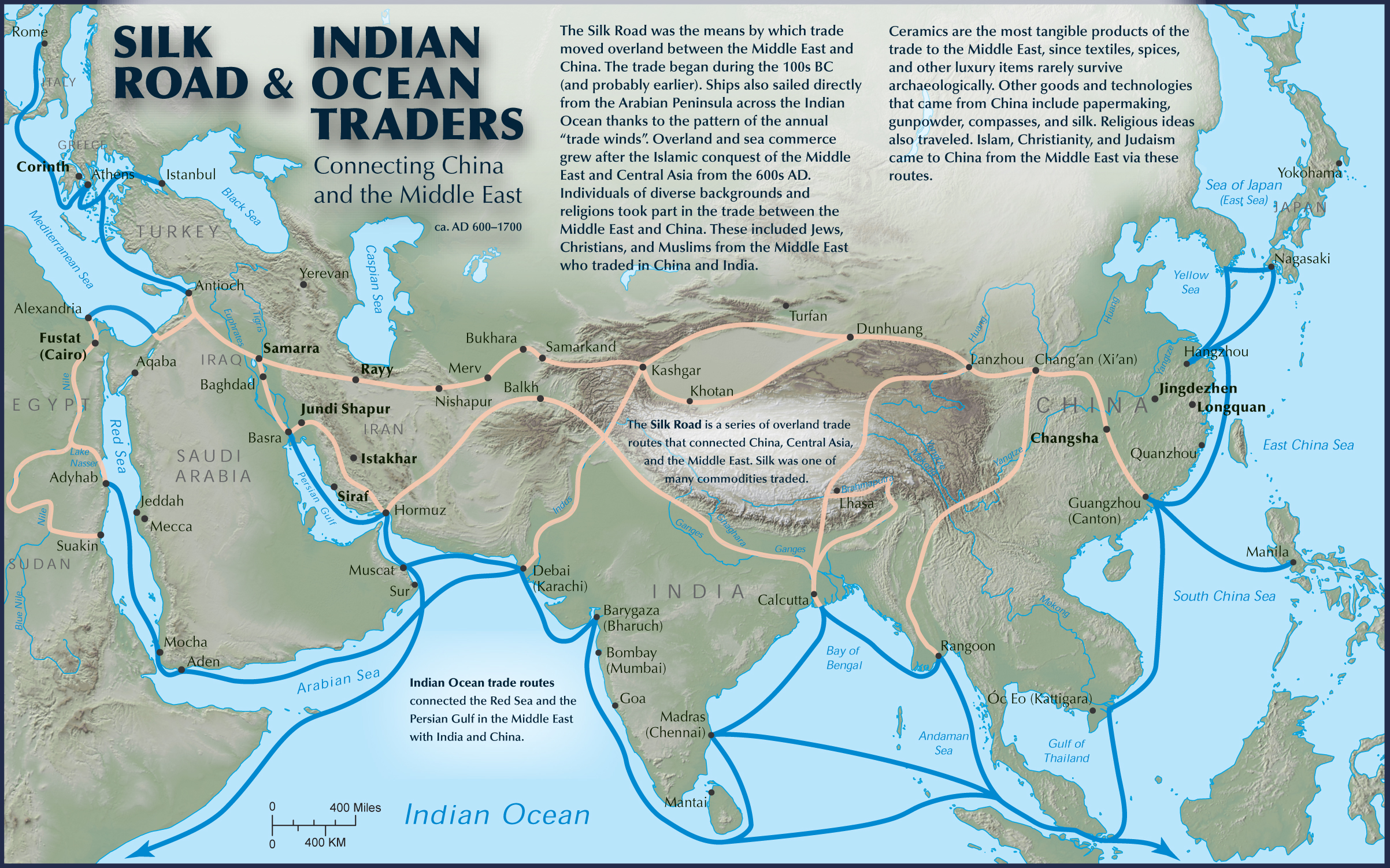 How Were The Indian Ocean Routes And Silk Routes Similar