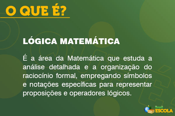 Imagem explicando o que é lógica matemática.