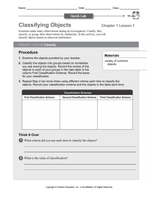 Classifying Objects Quick Lab C1L1