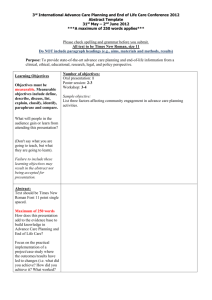 Abstract Template - International Society of Advance Care Planning