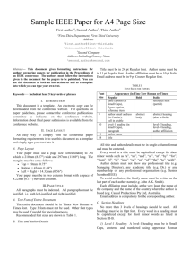 IEEE Paper Template in A4 (V1)