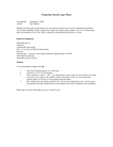 Preparing Nutrient Agar Plates