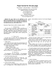 IEEE paper FORMAT