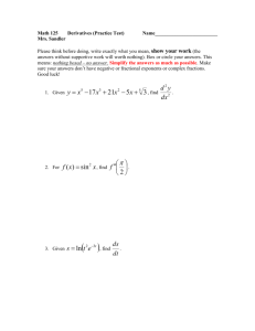 Derivative Practice