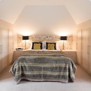 An interior view of a loft extension bedroom